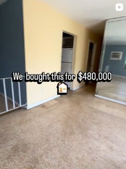 Interior de una propiedad comprada por Prop Hunters, antes de la renovación